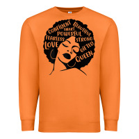 Carrot Womens Strong Black Woman Afro Message Premium Sweatshirt - lanVoArt