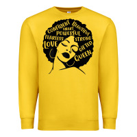 Lemon Womens Strong Black Woman Afro Message Premium Sweatshirt - lanVoArt
