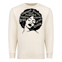 Sandshell Womens Strong Black Woman Afro Message Premium Sweatshirt - lanVoArt