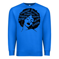 True Royal Womens Strong Black Woman Afro Message Premium Sweatshirt - lanVoArt