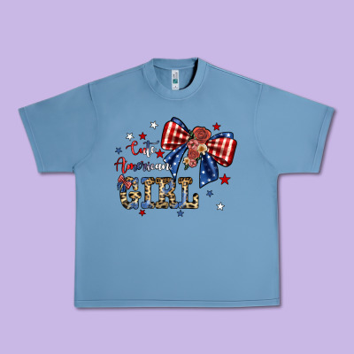 Cute American Girl Urban Heavy Tee Designed By Jahusdesignshop