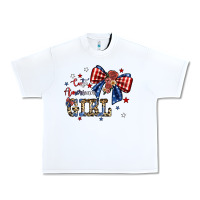 White cute american girl Urban Heavy Tee - JahusDesignShop