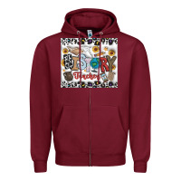 Burgundy Histtory Teacher Zipper Hoodie - CowhideDigitalArt