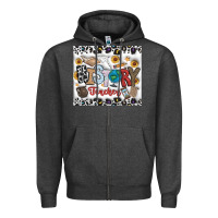 Charcoal Heather Histtory Teacher Zipper Hoodie - CowhideDigitalArt