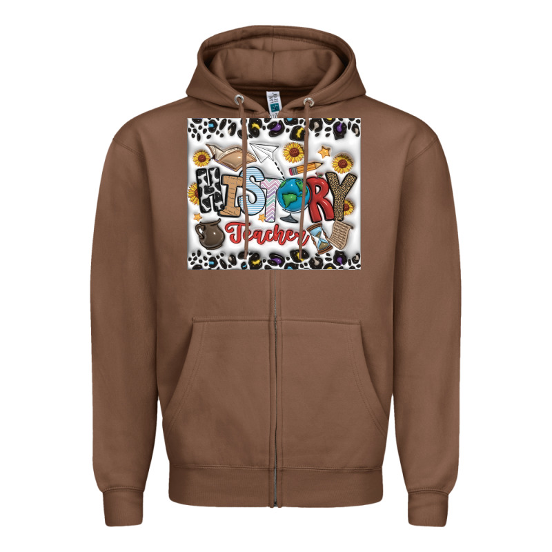 Histtory Teacher Zipper Hoodie by CowhideDigitalArt | Teevron