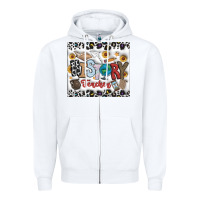 White Histtory Teacher Zipper Hoodie - CowhideDigitalArt
