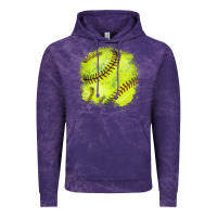 Cloud Purple Softball background Vintage Hoodie - HowdyJamesFarm
