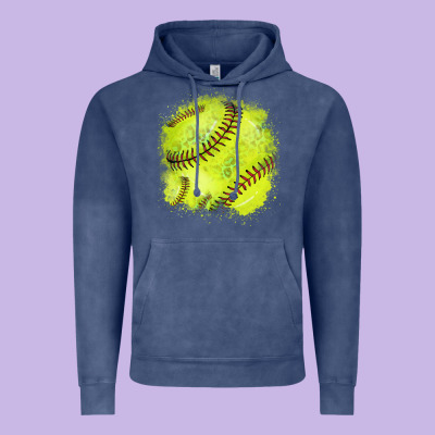 Softball Background Vintage Hoodie Designed By Howdyjamesfarm