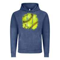 Vintage Denim Softball background Vintage Hoodie - HowdyJamesFarm