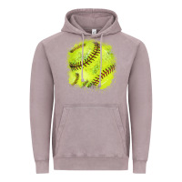 Vintage Zinc Softball background Vintage Hoodie - HowdyJamesFarm