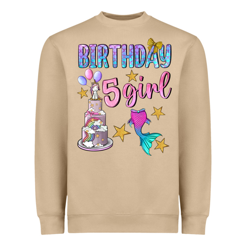 Birthday Girl 5 Heavyweight Sweatshirt by BundleAndBundleShop | Teevron