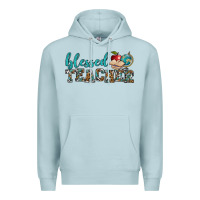 Blue Mist blessed teacher Premium Hoodie - BundleAndBundleShop