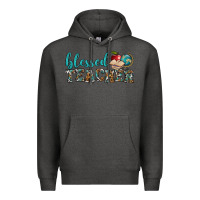 Charcoal Heather blessed teacher Premium Hoodie - BundleAndBundleShop