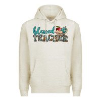 Oatmeal Heather blessed teacher Premium Hoodie - BundleAndBundleShop