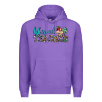Purple blessed teacher Premium Hoodie - BundleAndBundleShop