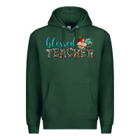 Sports Green blessed teacher Premium Hoodie - BundleAndBundleShop