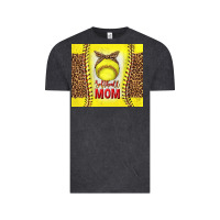 Vintage Black softball with leopard tumbler tbs Vintage Tee - TumblerDesignByShophia