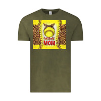 Vintage Olive softball with leopard tumbler tbs Vintage Tee - TumblerDesignByShophia