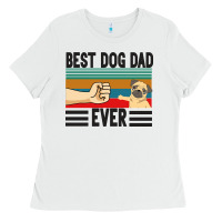 White Best Dog Dad Ever Ladies Tee - Bettercallsaul
