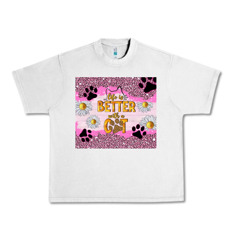 Life Is Better With A Cat Urban Heavy Tee by TumblerDesignByShophia | Teevron
