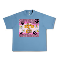Pebble Blue life is better with a cat Urban Heavy Tee - TumblerDesignByShophia
