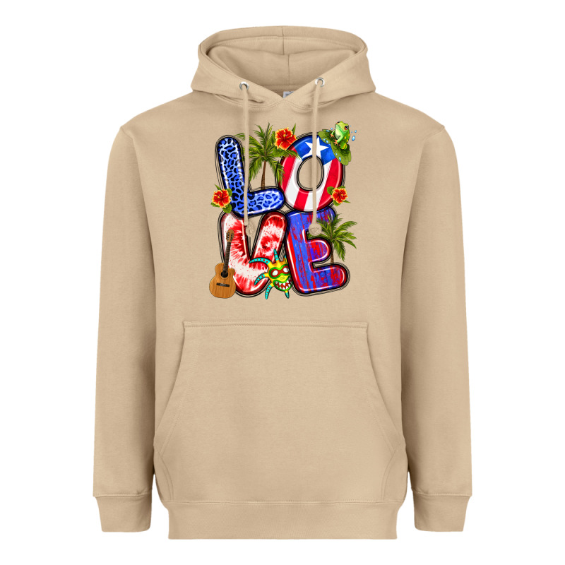 Puerto Rico Love Heavyweight Hoodie by Artiststas | Teevron