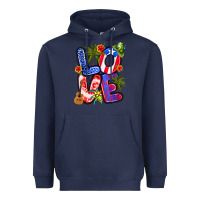Navy puerto rico love Heavyweight Hoodie - Artiststas