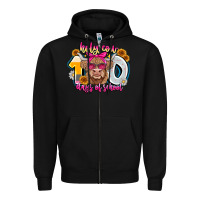 Black Holy Cow 100 Days Of School Zipper Hoodie - CowhideDigitalArt