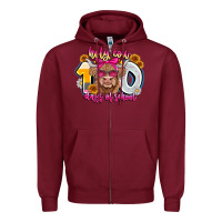 Burgundy Holy Cow 100 Days Of School Zipper Hoodie - CowhideDigitalArt