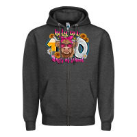 Charcoal Heather Holy Cow 100 Days Of School Zipper Hoodie - CowhideDigitalArt