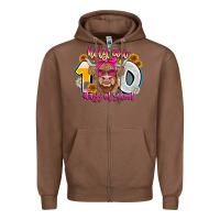 Chestnut Holy Cow 100 Days Of School Zipper Hoodie - CowhideDigitalArt