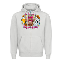 Dove Grey Holy Cow 100 Days Of School Zipper Hoodie - CowhideDigitalArt