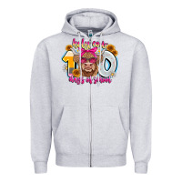 Heather Grey Holy Cow 100 Days Of School Zipper Hoodie - CowhideDigitalArt