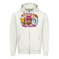 Oatmeal Heather Holy Cow 100 Days Of School Zipper Hoodie - CowhideDigitalArt