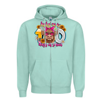 Seafoam Holy Cow 100 Days Of School Zipper Hoodie - CowhideDigitalArt