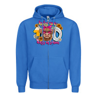 True Royal Holy Cow 100 Days Of School Zipper Hoodie - CowhideDigitalArt