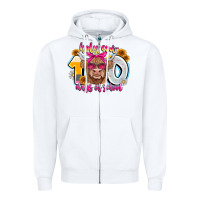 White Holy Cow 100 Days Of School Zipper Hoodie - CowhideDigitalArt