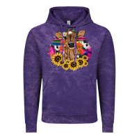 Cloud Purple Baby Cow flower Vintage Hoodie - HowdyJamesFarm