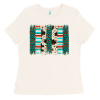 Leopard Cowhide Brush Stroke Ladies Tee | Teevron