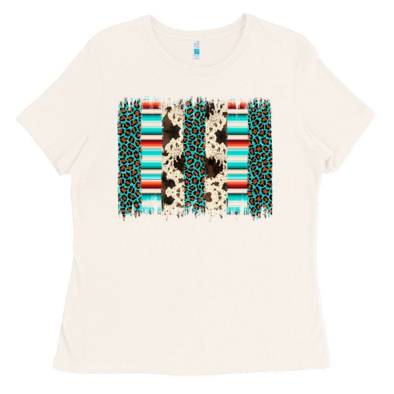 Leopard Cowhide Brush Stroke Ladies Tee by Artiststas | Teevron