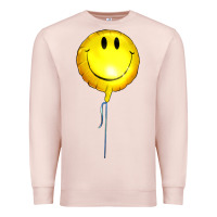 Pale Pink Balloon smile Premium Sweatshirt - Artiststas