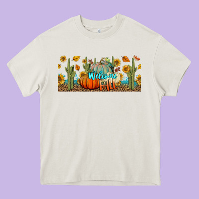 Welcome Fall Heavy Core Tee Designed By Bundleandbundleshop