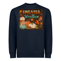 Navy sweater weather tumbler Heavyweight Sweatshirt - BundleAndBundleShop