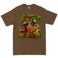 Cacao Steppin' into Juneteenth black girl sneakers Premium Tee - RanaPortraitStore