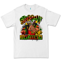 White Steppin' into Juneteenth black girl sneakers Premium Tee - RanaPortraitStore