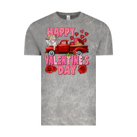 Cloud Rock Happy Valentine's day red truck Vintage Tee - HowdyJamesFarm