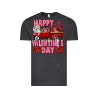Vintage Black Happy Valentine's day red truck Vintage Tee - HowdyJamesFarm
