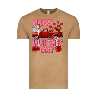 Vintage Camel Happy Valentine's day red truck Vintage Tee - HowdyJamesFarm