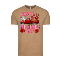 Vintage Coffee Happy Valentine's day red truck Vintage Tee - HowdyJamesFarm