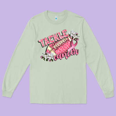 Tackle Cancer Long Sleeve Tee Designed By Cowgirlartshop